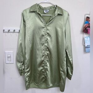 princess polly green button down dress